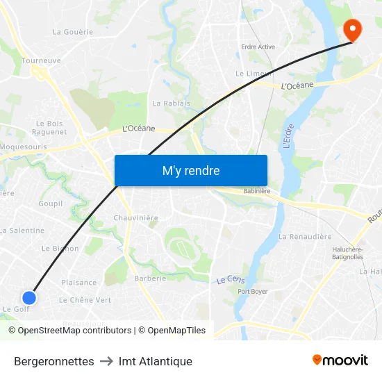 Bergeronnettes to Imt Atlantique map