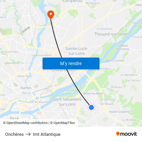 Onchères to Imt Atlantique map