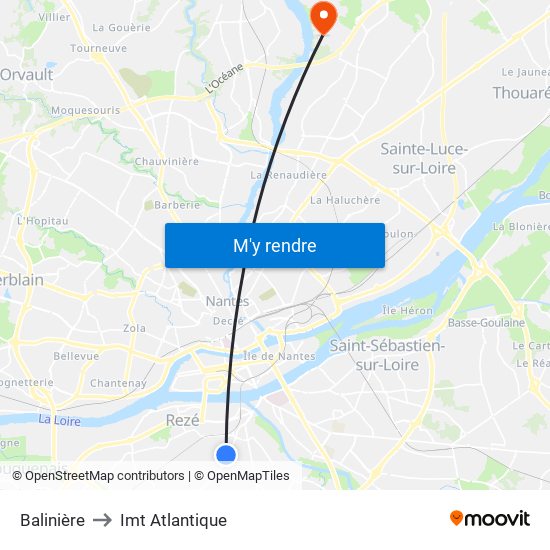 Balinière to Imt Atlantique map