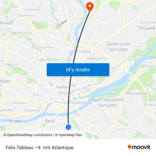 Félix Tableau to Imt Atlantique map