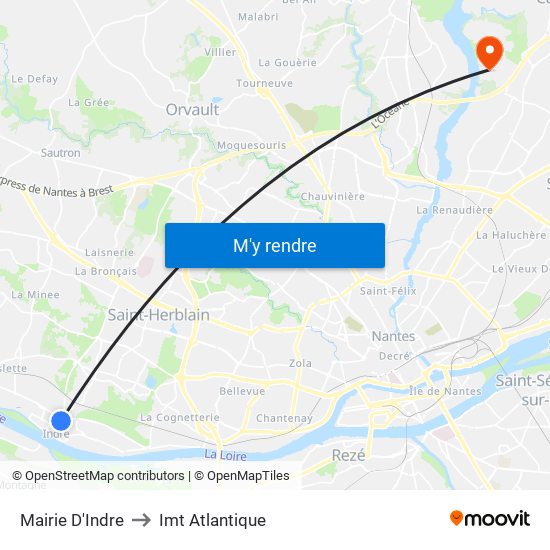 Mairie D'Indre to Imt Atlantique map