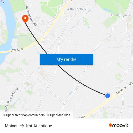 Moinet to Imt Atlantique map