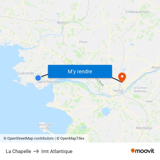 La Chapelle to Imt Atlantique map