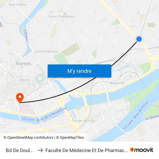 Bd De Doulon to Faculté De Médecine Et De Pharmacie map
