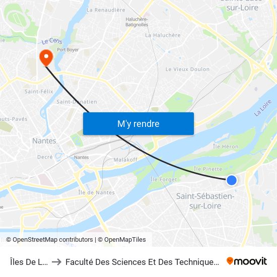 Îles De Loire to Faculté Des Sciences Et Des Techniques De Nantes map