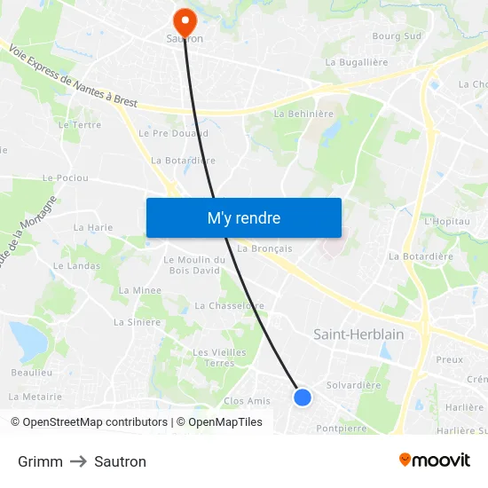 Grimm to Sautron map