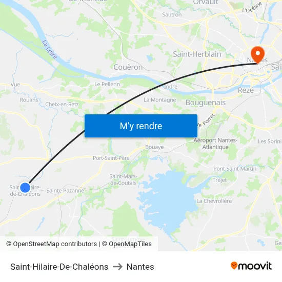 Saint-Hilaire-De-Chaléons to Nantes map