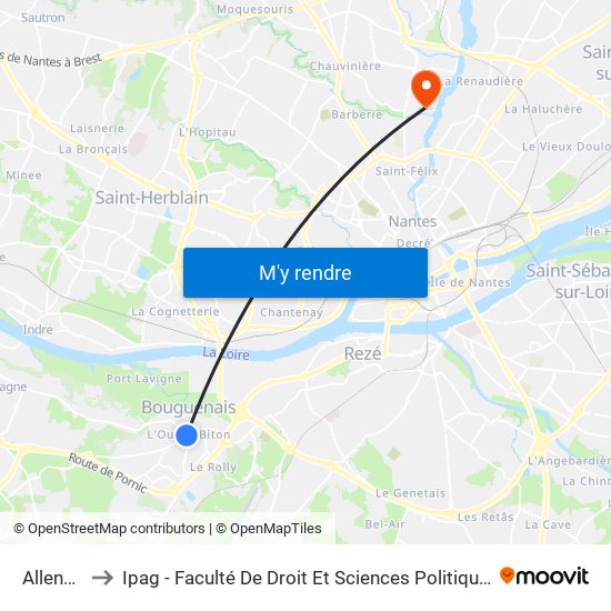 Allende to Ipag - Faculté De Droit Et Sciences Politiques map