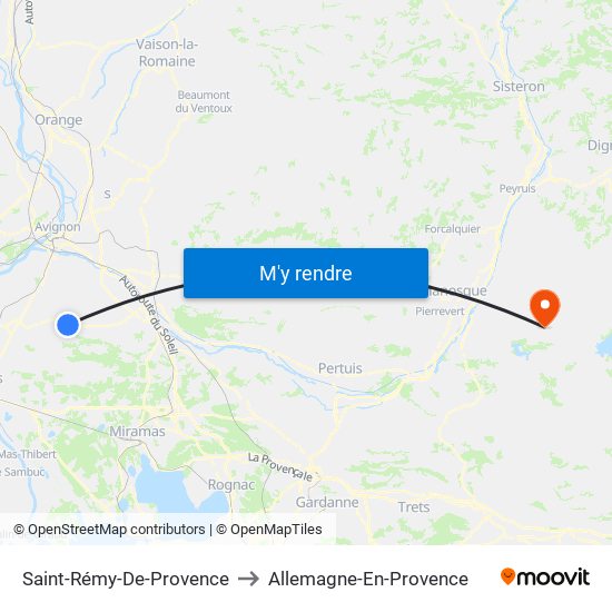 Saint-Rémy-De-Provence to Saint-Rémy-De-Provence map