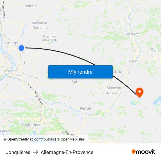 Jonquières to Jonquières map
