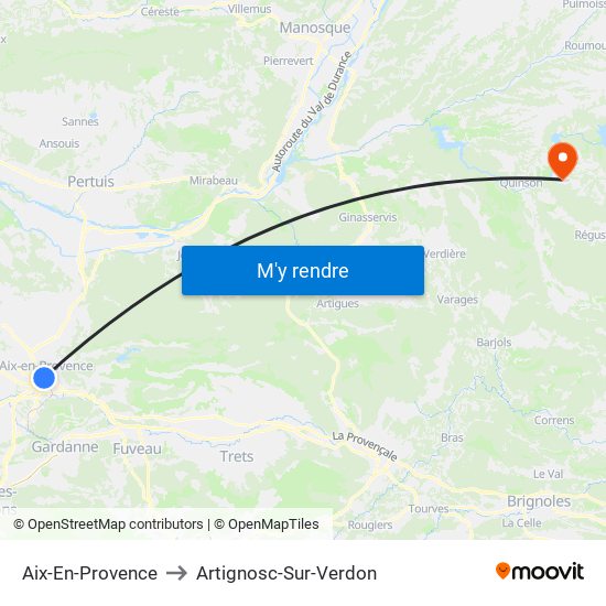 Aix-En-Provence to Aix-En-Provence map