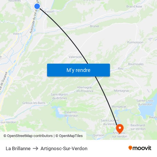 La Brillanne to La Brillanne map