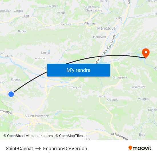 Saint-Cannat to Saint-Cannat map