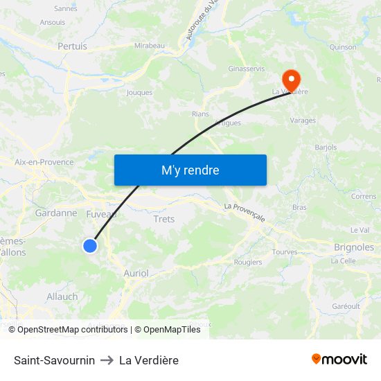 Saint-Savournin to Saint-Savournin map