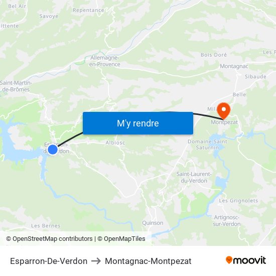 Esparron-De-Verdon to Montagnac-Montpezat map