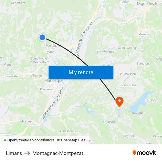 Limans to Montagnac-Montpezat map