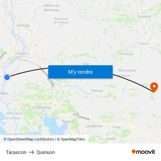 Tarascon to Tarascon map