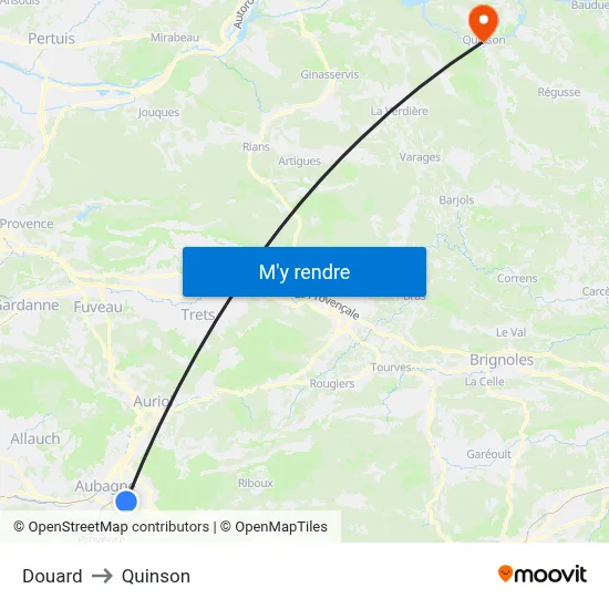 Douard to Quinson map