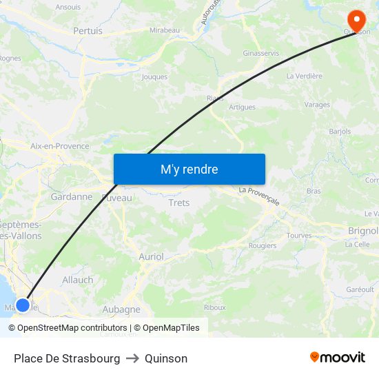 Place De Strasbourg to Quinson map