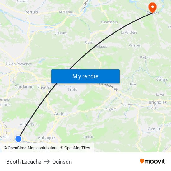 Booth Lecache to Quinson map