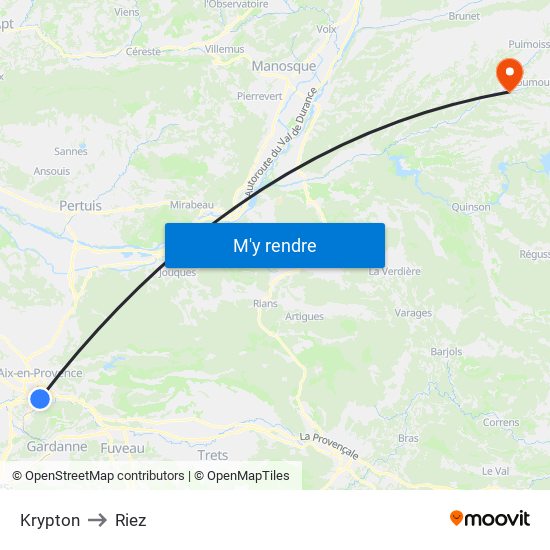 Krypton to Riez map