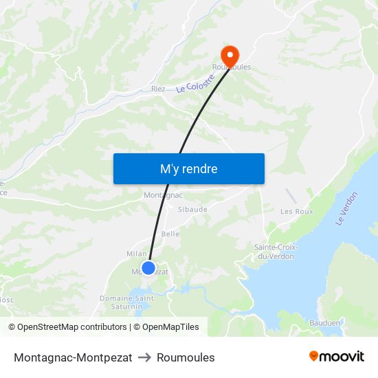 Montagnac-Montpezat to Roumoules map