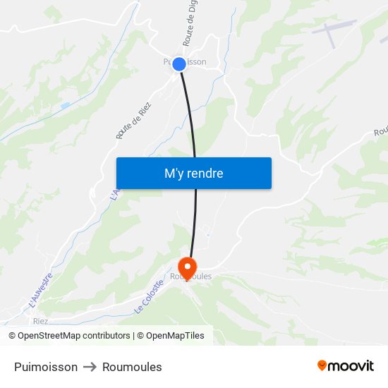 Puimoisson to Puimoisson map