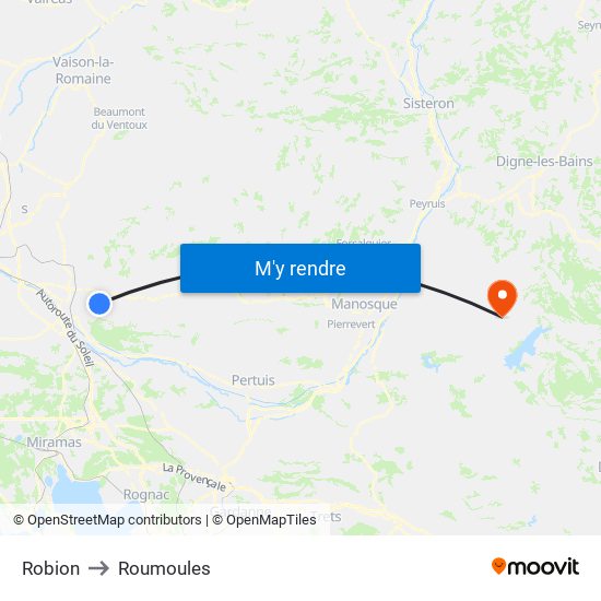 Robion to Roumoules map