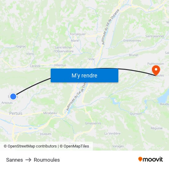 Sannes to Roumoules map