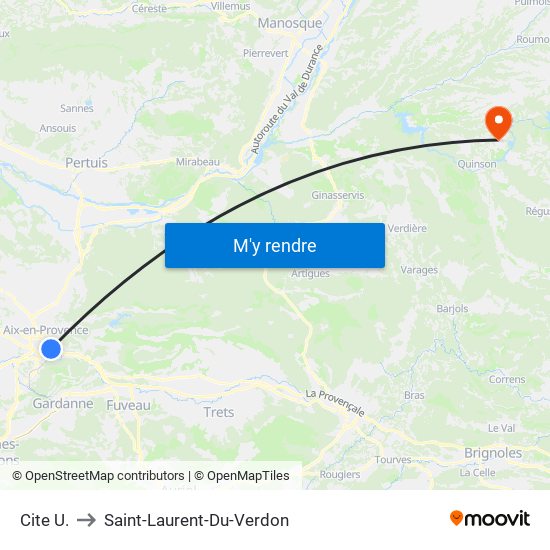Cite  U. to Saint-Laurent-Du-Verdon map