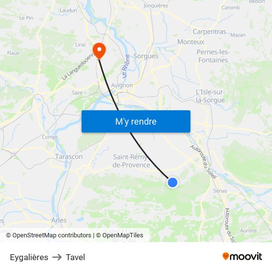 Eygalières to Eygalières map