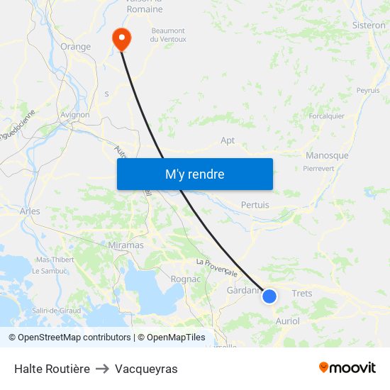 Halte Routière to Vacqueyras map