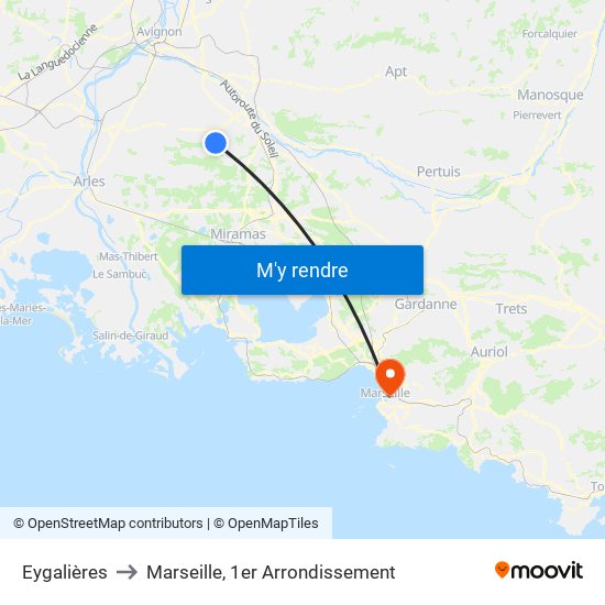 Eygalières to Eygalières map