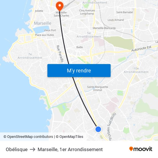 Obélisque to Marseille, 1er Arrondissement map