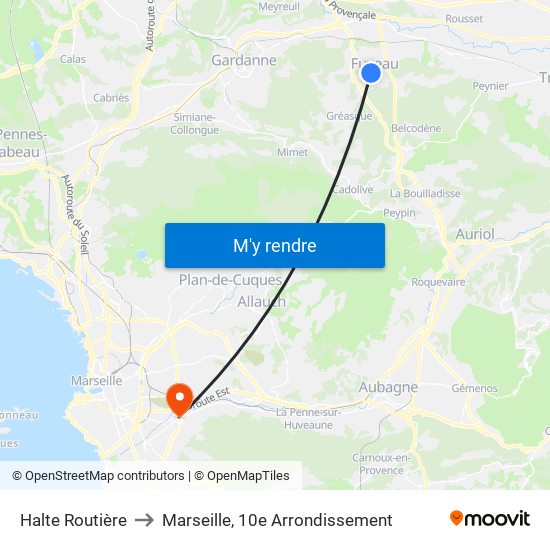 Halte Routière to Marseille, 10e Arrondissement map