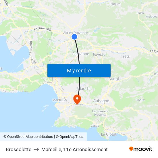 Brossolette to Marseille, 11e Arrondissement map