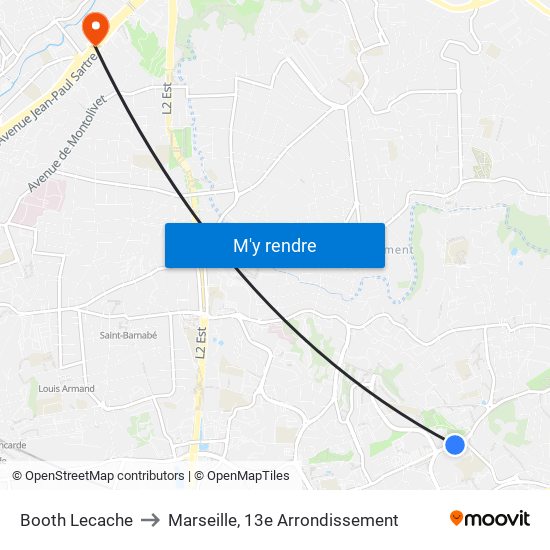 Booth Lecache to Marseille, 13e Arrondissement map