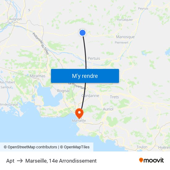 Apt to Marseille, 14e Arrondissement map