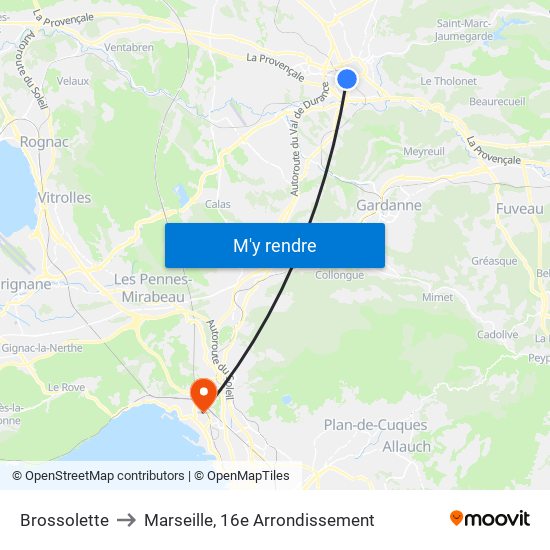Brossolette to Marseille, 16e Arrondissement map