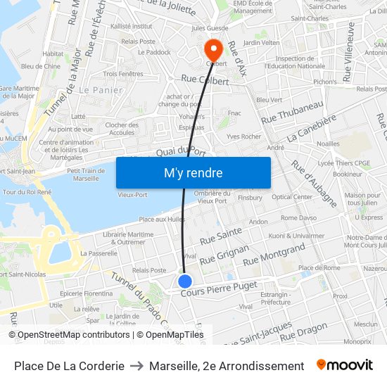 Place De La Corderie to Marseille, 2e Arrondissement map