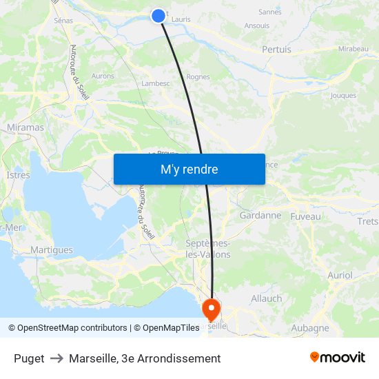 Puget to Marseille, 3e Arrondissement map