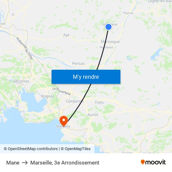 Mane to Marseille, 3e Arrondissement map