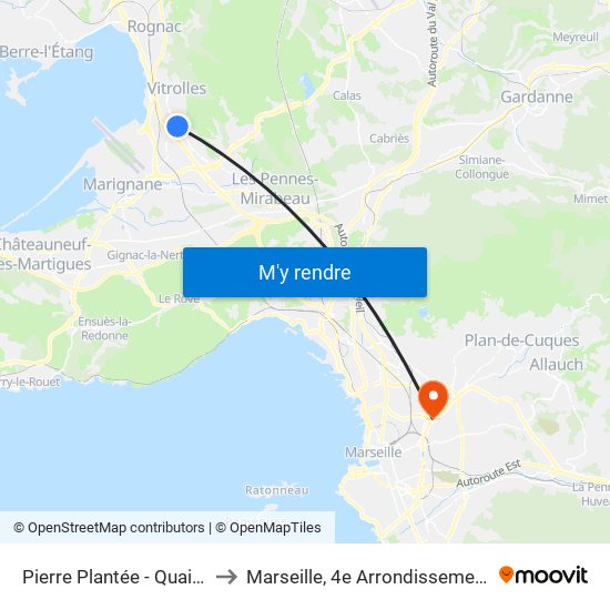 Pierre Plantée - Quai 4 to Marseille, 4e Arrondissement map