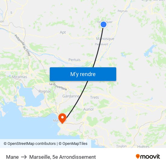 Mane to Marseille, 5e Arrondissement map