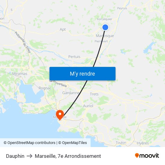 Dauphin to Marseille, 7e Arrondissement map