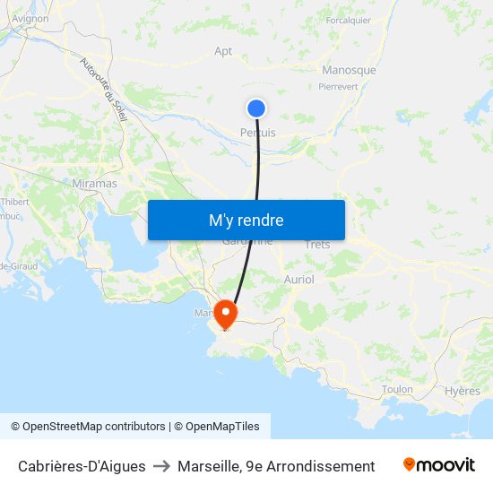 Cabrières-D'Aigues to Cabrières-D'Aigues map