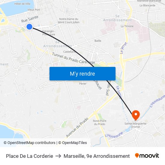 Place De La Corderie to Marseille, 9e Arrondissement map