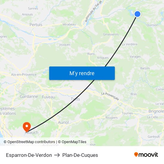 Esparron-De-Verdon to Plan-De-Cuques map