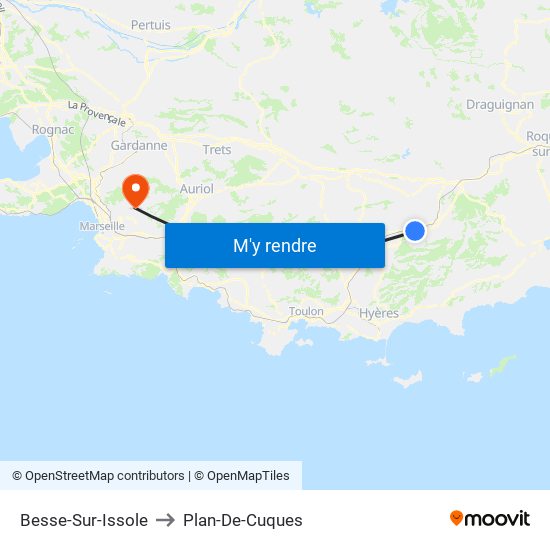 Besse-Sur-Issole to Plan-De-Cuques map