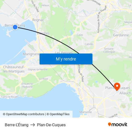 Berre-L'Étang to Plan-De-Cuques map